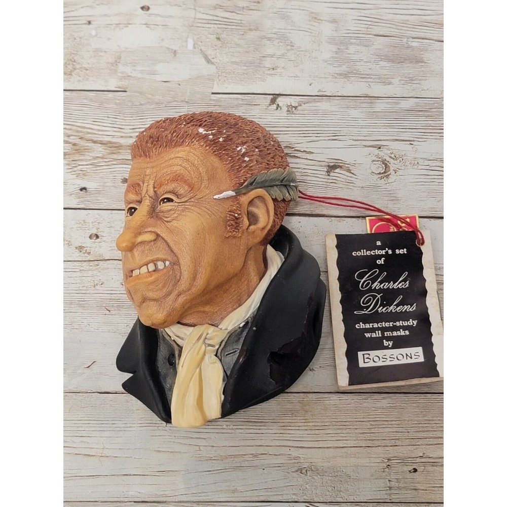 Uriah Heep‎ Dickens Bossons Head 1964 England Chalkware Congleton Vtg NOS Flaws